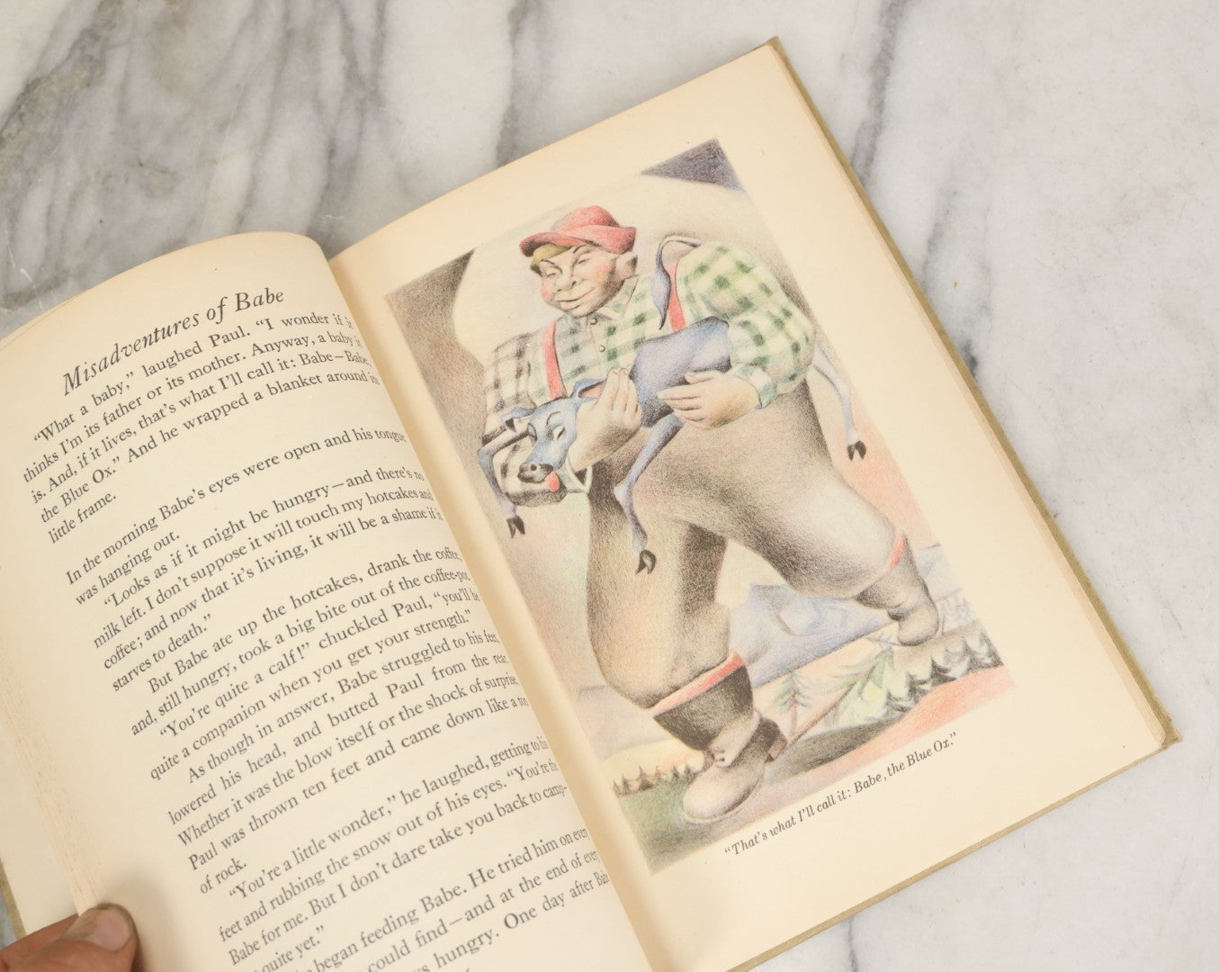 Lot 116 - "The Wonderful Adventures Of Paul Bunyan" Vintage Book Retold By Louis Untermeyer, Illustrated By Everett Gee Jackson, The Heritage Illustrated Bookshelf, Publisher, New York, 1945
