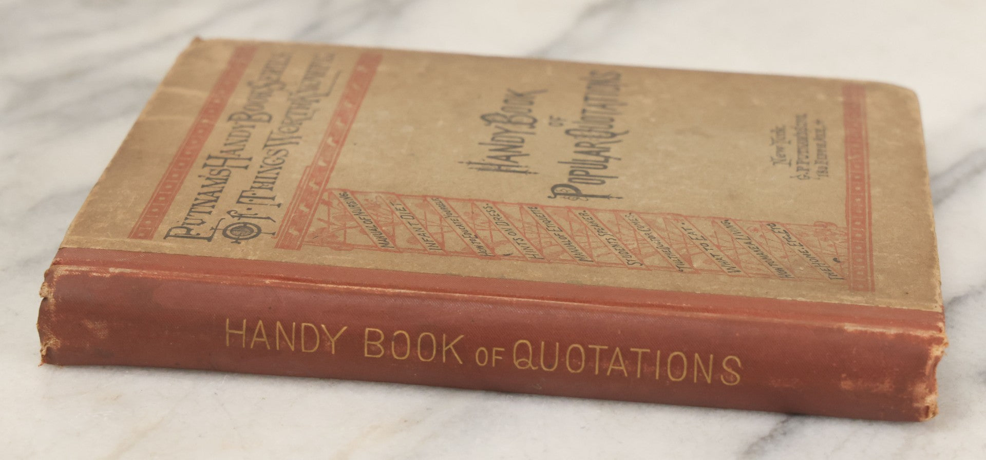 Lot 117 - "Putnam's Handy Book Series Of Things Worth Knowing: Handy Book Of Popular Quotations" Antique Book Published By G.P. Putnam's Sons, New York, 1881