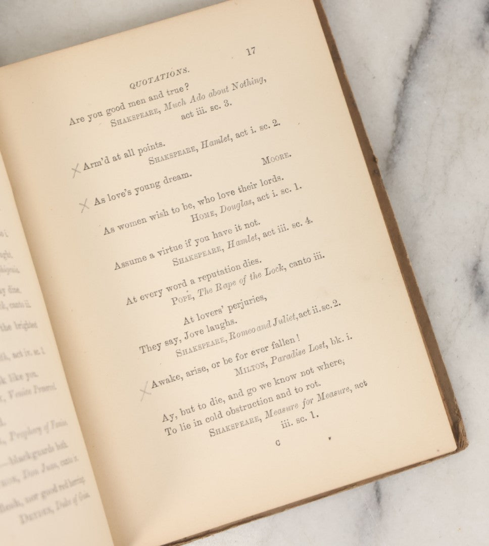 Lot 117 - "Putnam's Handy Book Series Of Things Worth Knowing: Handy Book Of Popular Quotations" Antique Book Published By G.P. Putnam's Sons, New York, 1881