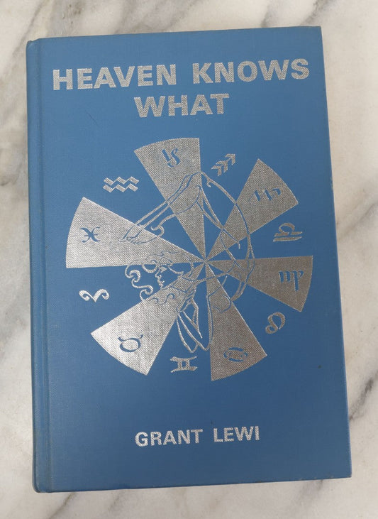 Lot 124 - "Heaven Knows What" Vintage Astrology And Horoscope Book By Grant Lewi, Llewellyn Publications, 1973, With Hand Filled Astrology Chart Scrap