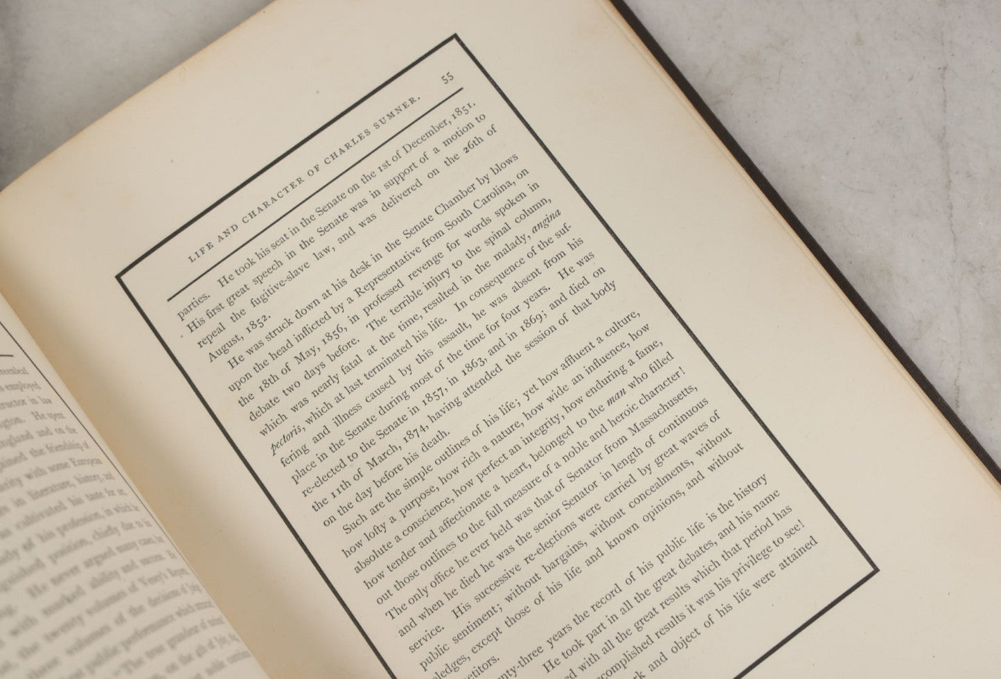 Lot 125 - "Memorial Addresses On Charles Sumner, April 27th, 1874" Antique Book On The Life And Character Of Massachusetts Senator Charles Sumner, Government Printing Office, Washington, 1874