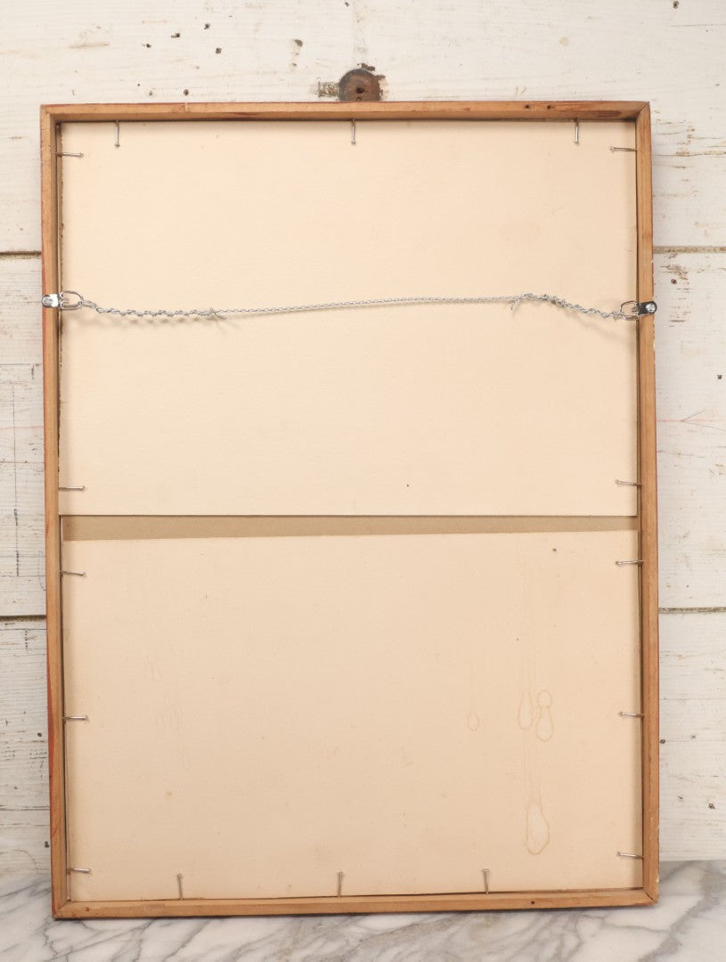 Lot 006 - Vintage Hand-Drawn Academic Anatomical Hand Study, Charcoal On Paper, In Vintage Wood Frame, 18-1/2" x 24-1/2"