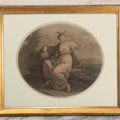 Lot 010 - Antique 18th Century Stipple Engraving, Allegorical Artwork Depicting Invention, Engraved By Francesco Bartolozzi After Angelica Kauffman, Published By John & Josiah Boydell, 1787, In Modern Frame, 16-1/8" x 13-1/2"