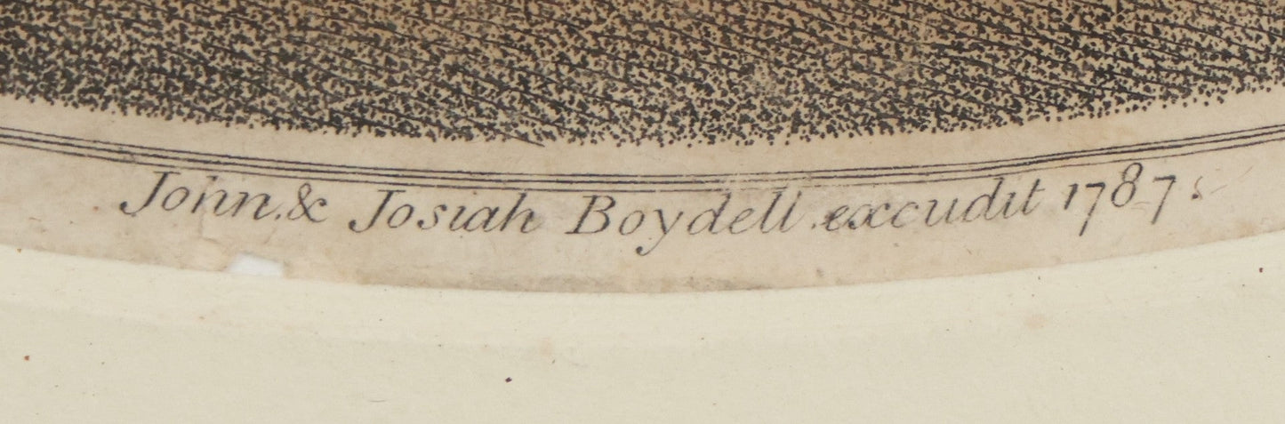 Lot 010 - Antique 18th Century Stipple Engraving, Allegorical Artwork Depicting Invention, Engraved By Francesco Bartolozzi After Angelica Kauffman, Published By John & Josiah Boydell, 1787, In Modern Frame, 16-1/8" x 13-1/2"