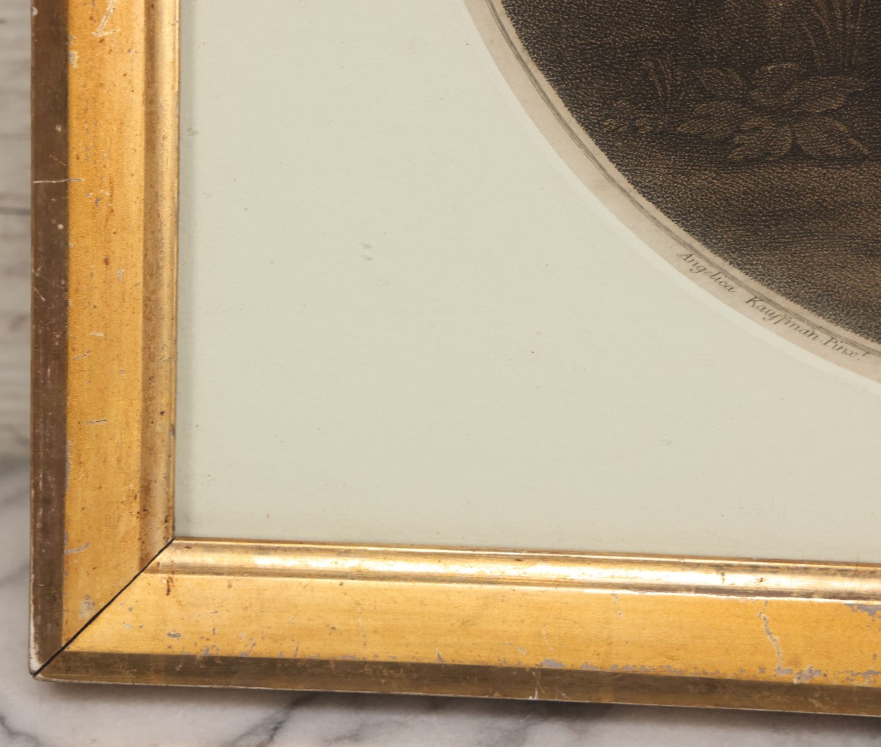 Lot 010 - Antique 18th Century Stipple Engraving, Allegorical Artwork Depicting Invention, Engraved By Francesco Bartolozzi After Angelica Kauffman, Published By John & Josiah Boydell, 1787, In Modern Frame, 16-1/8" x 13-1/2"