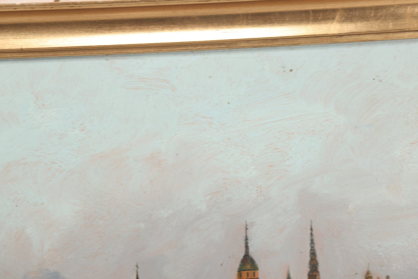 Lot 011 - Antique Oil On Board Painting Of Kronborg Castle, Helsingor, Denmark, Inspiration For Elsinore In William Shakespeare's "Hamlet," In Frame, 18-1/4" x 14-3/4"