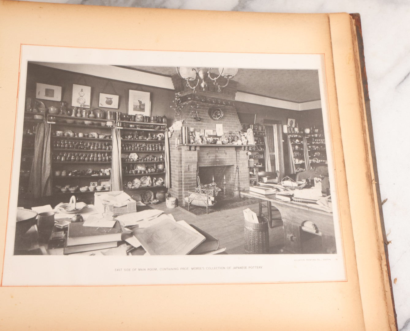 Lot 012 - Antique Scrapbook Containing Many Fine Art Prints, Clippings, And Scraps, With Handwritten Titles And Hand Painted Red Pinstriping, Works Include "The Fortuneteller" After A. Glisbenti, "Isabella With The Head Of Lorenzo," And Others