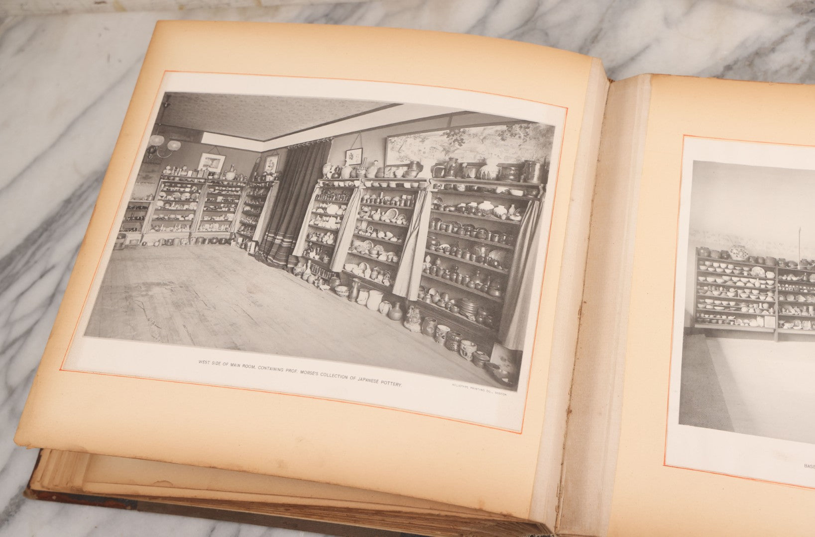 Lot 012 - Antique Scrapbook Containing Many Fine Art Prints, Clippings, And Scraps, With Handwritten Titles And Hand Painted Red Pinstriping, Works Include "The Fortuneteller" After A. Glisbenti, "Isabella With The Head Of Lorenzo," And Others