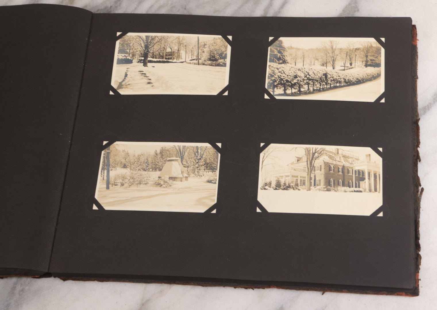 Lot 013 - Antique Snapshot Photo Album Containing 250+ Photographs Including Baseball Game & Player In An "Amherst" Jersey, Travel On Ship "Cape Diamond," Quebec, Italy, Hot Air Balloons, Early Passenger Airplane, Egyptian Pyramids And Sphinx, Circa 1920