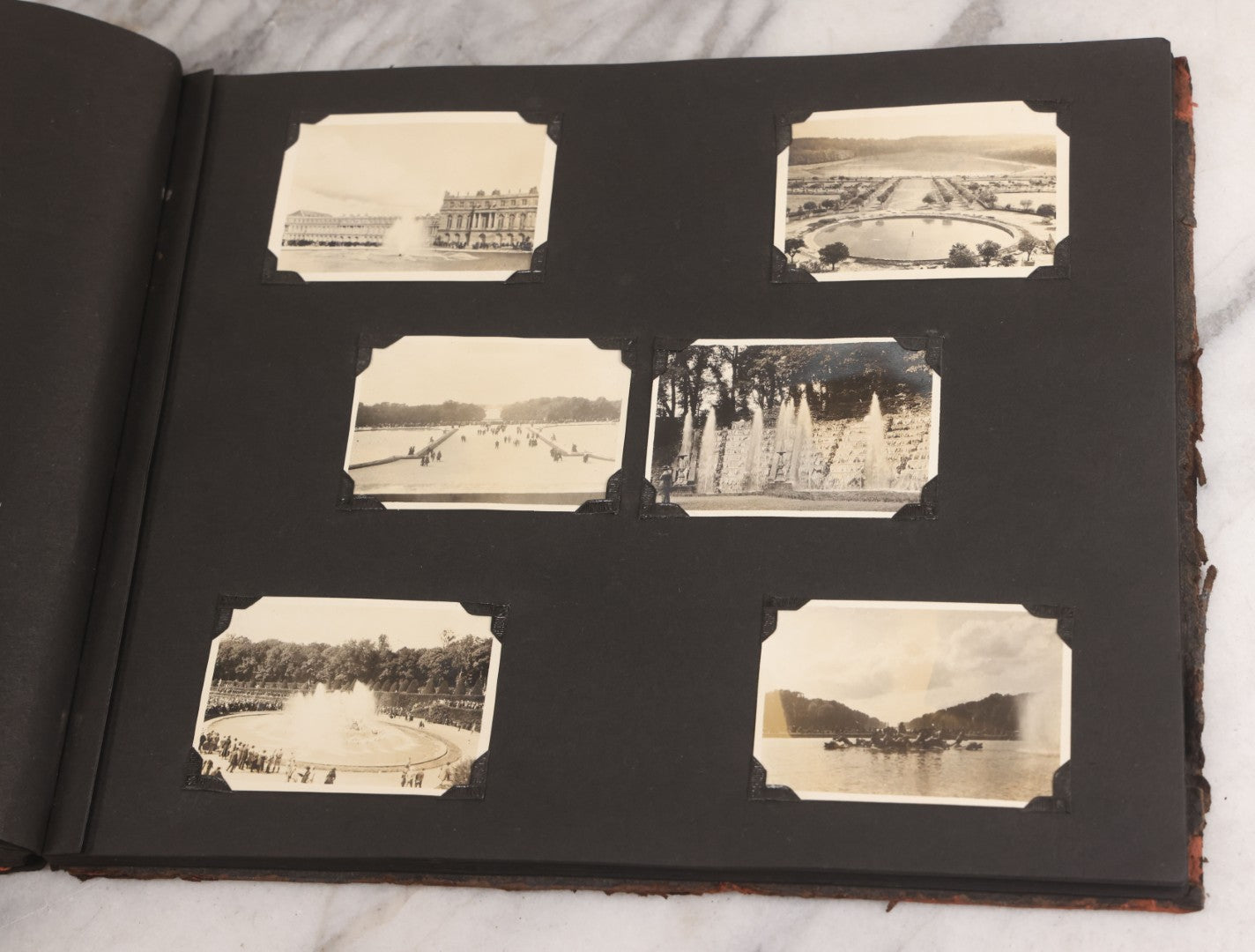 Lot 013 - Antique Snapshot Photo Album Containing 250+ Photographs Including Baseball Game & Player In An "Amherst" Jersey, Travel On Ship "Cape Diamond," Quebec, Italy, Hot Air Balloons, Early Passenger Airplane, Egyptian Pyramids And Sphinx, Circa 1920