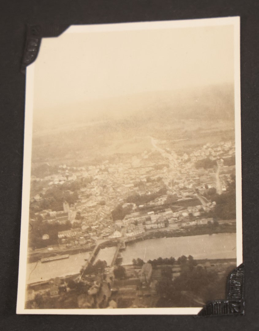 Lot 013 - Antique Snapshot Photo Album Containing 250+ Photographs Including Baseball Game & Player In An "Amherst" Jersey, Travel On Ship "Cape Diamond," Quebec, Italy, Hot Air Balloons, Early Passenger Airplane, Egyptian Pyramids And Sphinx, Circa 1920