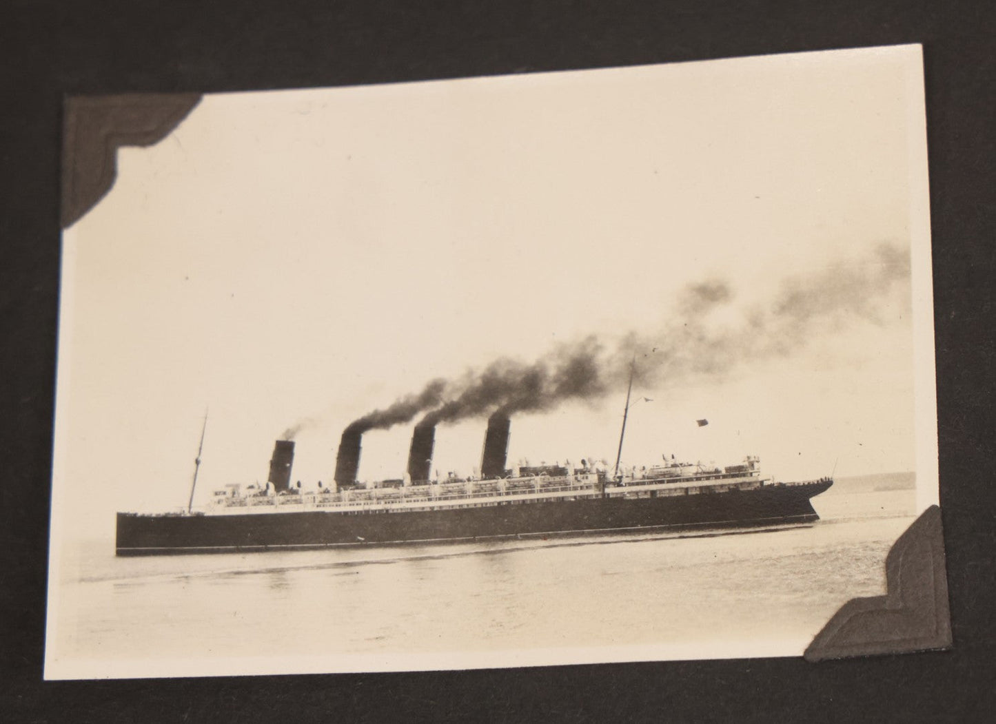 Lot 013 - Antique Snapshot Photo Album Containing 250+ Photographs Including Baseball Game & Player In An "Amherst" Jersey, Travel On Ship "Cape Diamond," Quebec, Italy, Hot Air Balloons, Early Passenger Airplane, Egyptian Pyramids And Sphinx, Circa 1920