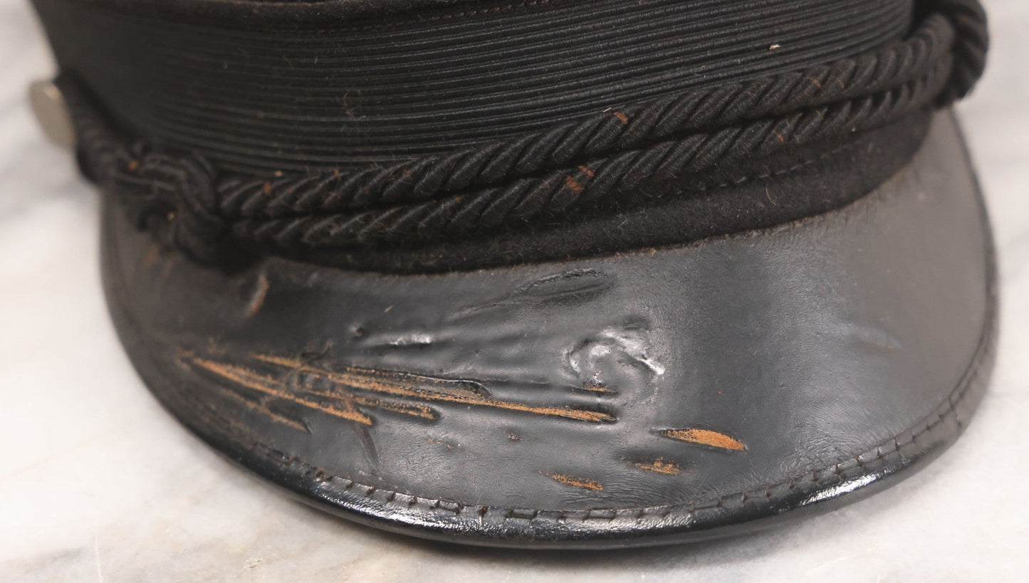 Lot 017 - Antique Odd Fellows I.O.O.F. Lodge No. 223 Uniform Cap With Three Links Motif Manufactured By H.D. Bowker, Milford, Massachusetts, Size 7-1/8, Marked "Shawmade," Note Wear To Visor