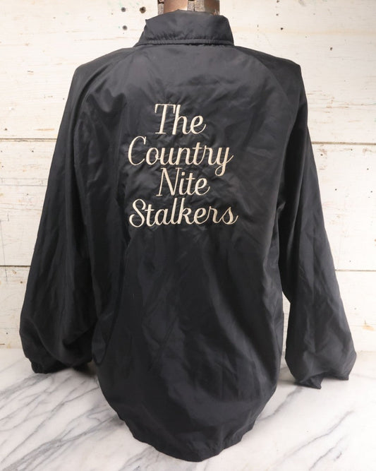 Lot 020 - Vintage Motor Club Nylon Jacket, "The Country Nite Stockers," Coachman Brand Jacket, Marked Size XL, With Snap Button Closure