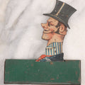 Lot 026 - Antique Pre-War German Tin Lithograph Mechanical Caricature Toy, Man In Tophat, As Found
