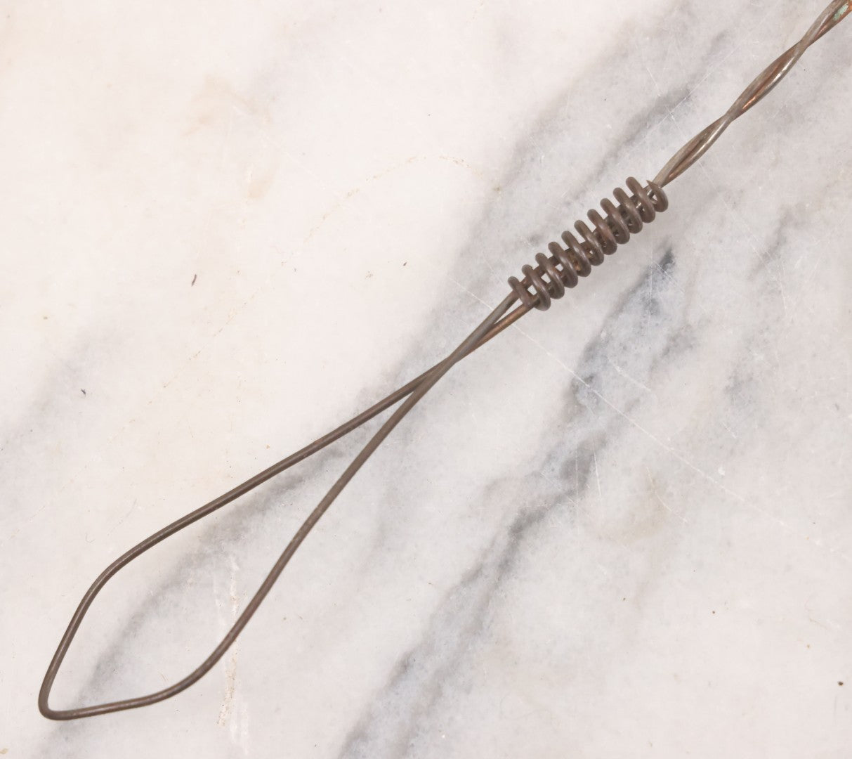 Lot 027 - Vintage Spinning Tin Fish Novelty Toy, Topped With Yellow Flag, "Toyland Rays: Home Of Santa Claus"