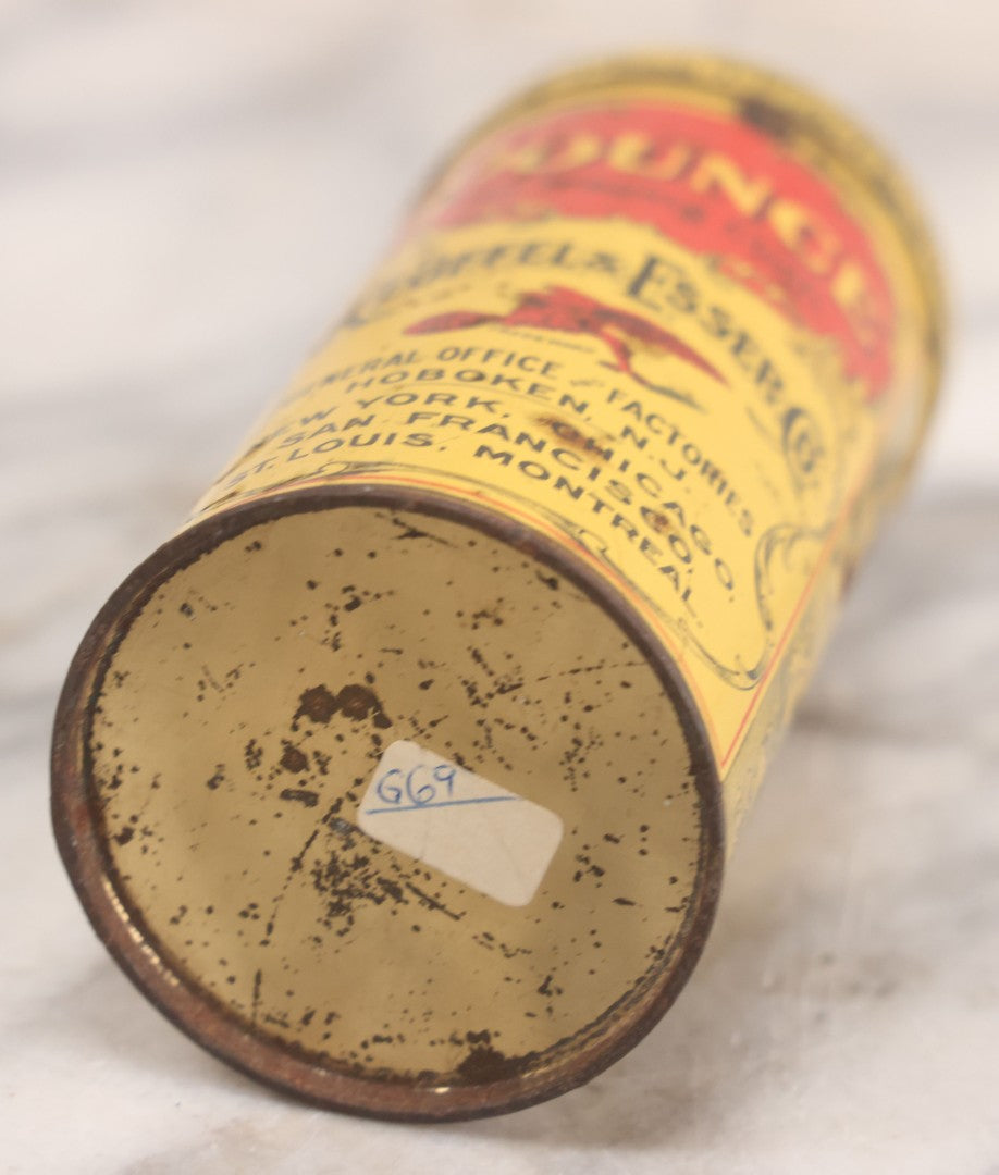 Lot 030 - Antique Lithographed Tin With Contents, Pounce Powder For Tracing Cloth, Manufactured By Keuffel & Esser Co., New York City, 4-7/8" Height