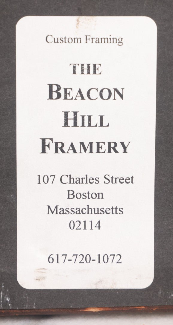 Lot 036 - Antique Painting Over Engraving Of Jesus Christ Serving The Eucharist, Last Supper, In Modern Frame, 8-7/8" x 11-1/2"