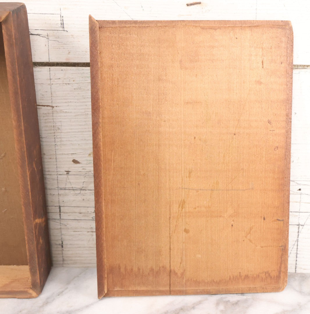 Lot 047 - Antique Lithographed Wooden Toy Box For "The Magic Mirror Or Wonderful Transformations" With Fairy Princess And Prince Characters, By Mcloughlin Bros., New York, Empty