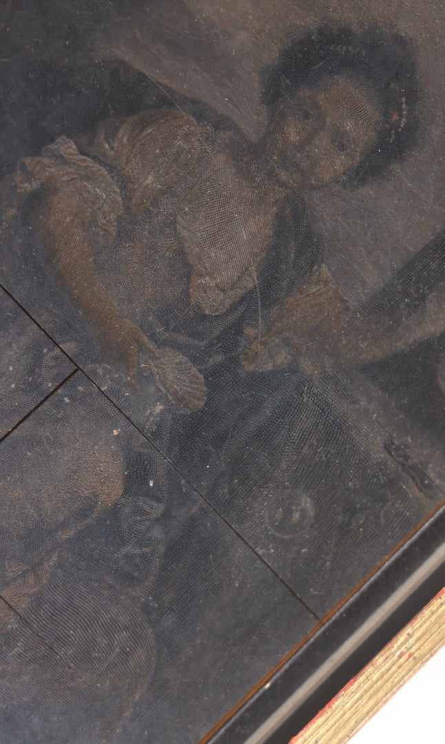 Lot 051 - Antique Original Engraved Wood Printing Block By Timothy Cole (American, 1852-1931) After Sir William Beechey (1753-1839), Girl Playing With Bubbles With Dog, Artist Signed Lower Left And On Verso, With Provenance And Print, In Custom Frame