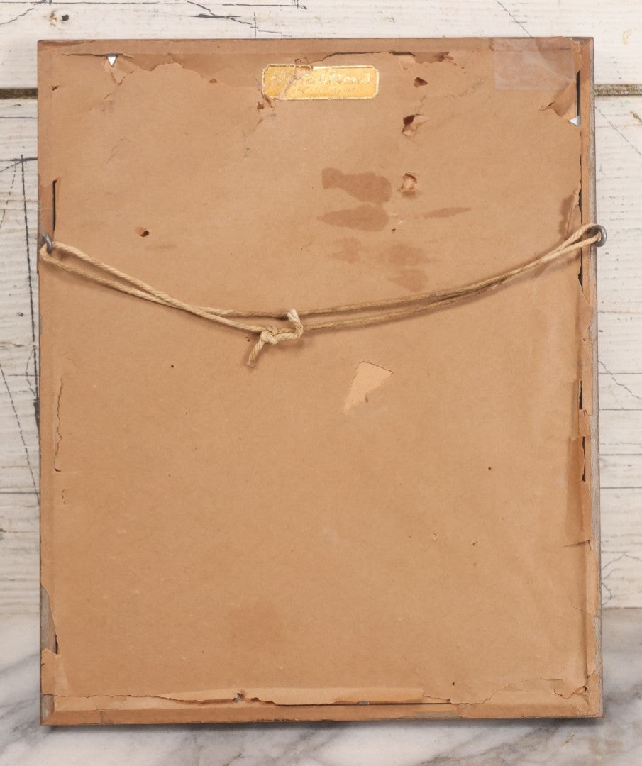 Lot 054 - Vintage Black And White Photograph Of Two Children Posing With Their English Bull Terrier Dog In Yard, In Frame, Framed By Donaldson's, Lowell, Massachusetts, 8-1/8" x 9-7/8"