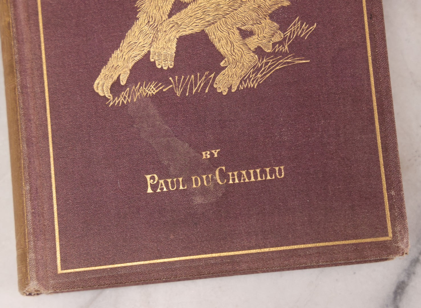 Lot 061 - "Stories Of The Gorilla Country, Narrated For Young People" Antique Book By Paul Du Chaillu, Illustrated, Gilded Gorilla Illustration On Cover, Harper & Brothers Publishers, New York, 1867