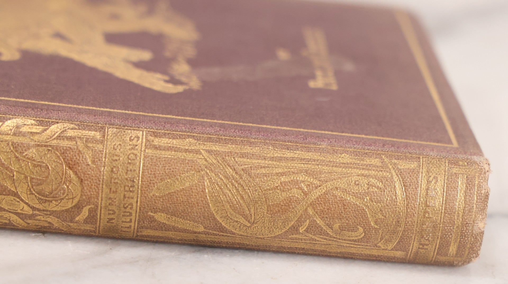 Lot 061 - "Stories Of The Gorilla Country, Narrated For Young People" Antique Book By Paul Du Chaillu, Illustrated, Gilded Gorilla Illustration On Cover, Harper & Brothers Publishers, New York, 1867