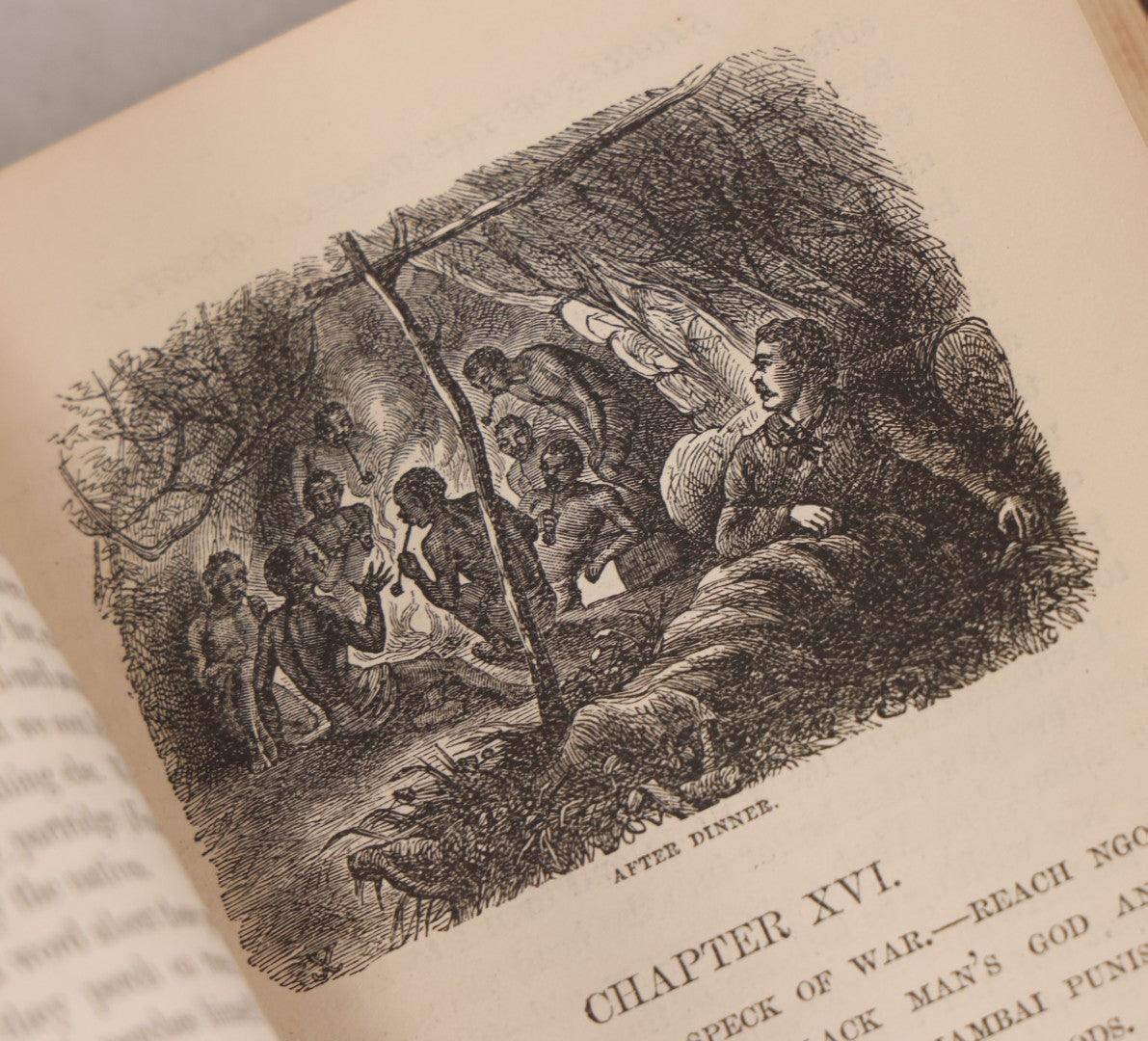 Lot 061 - "Stories Of The Gorilla Country, Narrated For Young People" Antique Book By Paul Du Chaillu, Illustrated, Gilded Gorilla Illustration On Cover, Harper & Brothers Publishers, New York, 1867