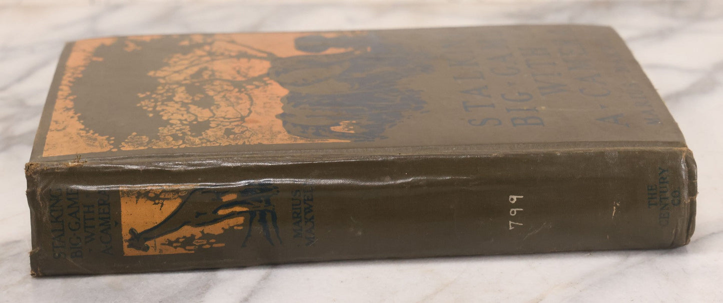 Lot 063 - "Stalking Big Game With A Camera In Equatorial Africa With A Monograph On The African Elephant" Antique Book By Marius Maxwell, Illustrated From Photographs By The Author, The Century Co., New York & London, 1924, First U.S. Edition