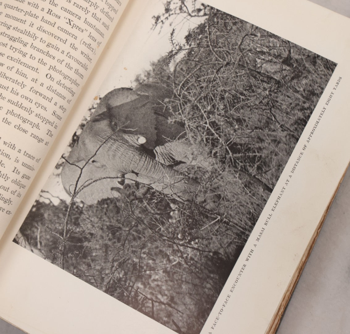 Lot 063 - "Stalking Big Game With A Camera In Equatorial Africa With A Monograph On The African Elephant" Antique Book By Marius Maxwell, Illustrated From Photographs By The Author, The Century Co., New York & London, 1924, First U.S. Edition