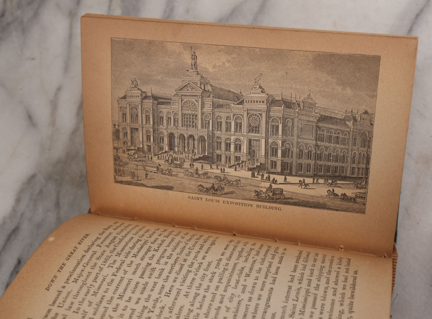 Lot 065 - "Down The Great River; Embracing An Account Of The Discovery Of The True Source Of The Mississippi" Antique Book By Captain Willard Glazier, Illustrated, Hubbard Brothers, Publishers, Philadelphia, 1889