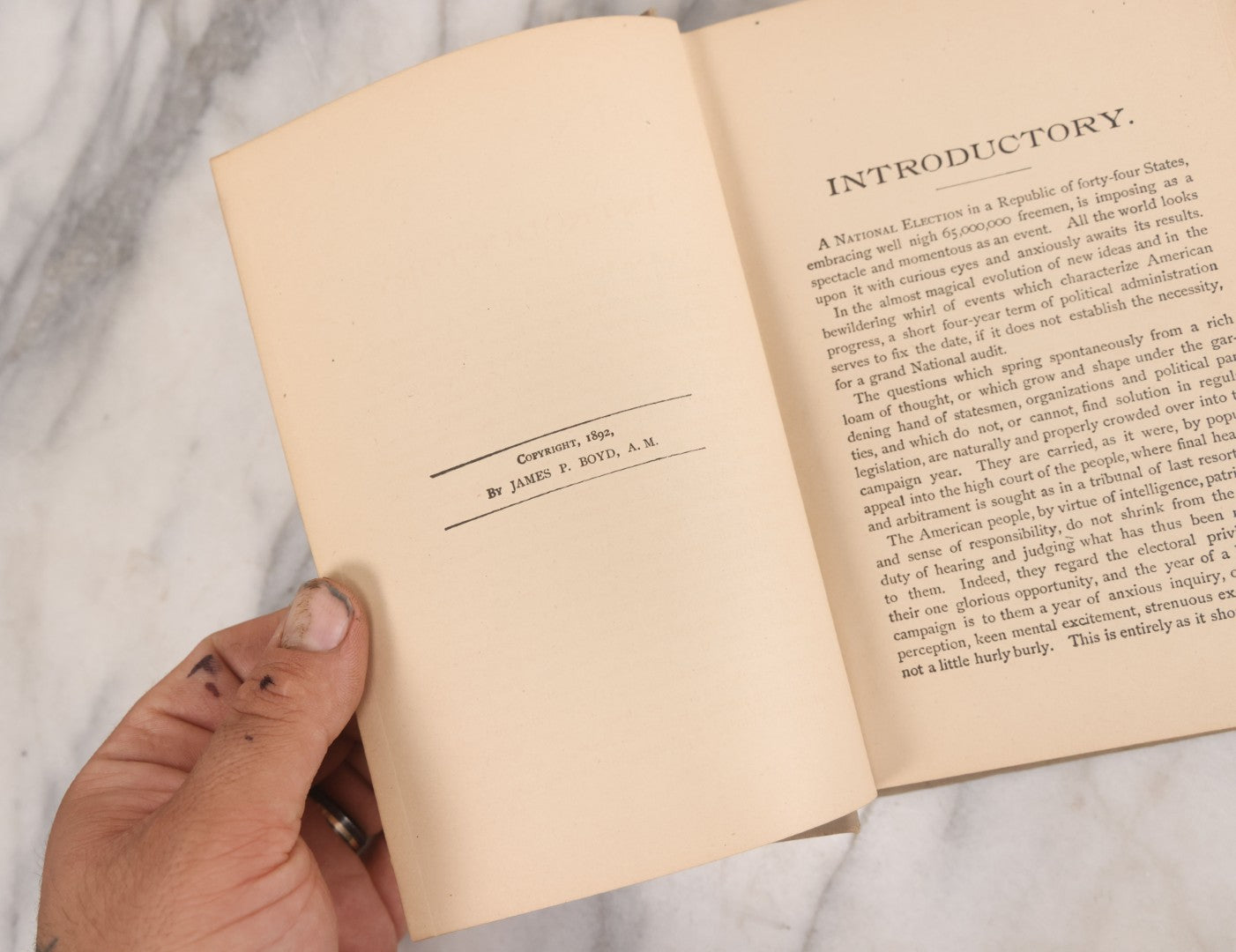 Lot 066 - "Men And Issues Of '92, A Grand National Portrait Gallery Containing Photographs Of Leading Men Of All Parties" Antique Book By James P. Boyd Covering The Candidates And Issues Of The U.S. Presidential Election, 1892, Publishers Union