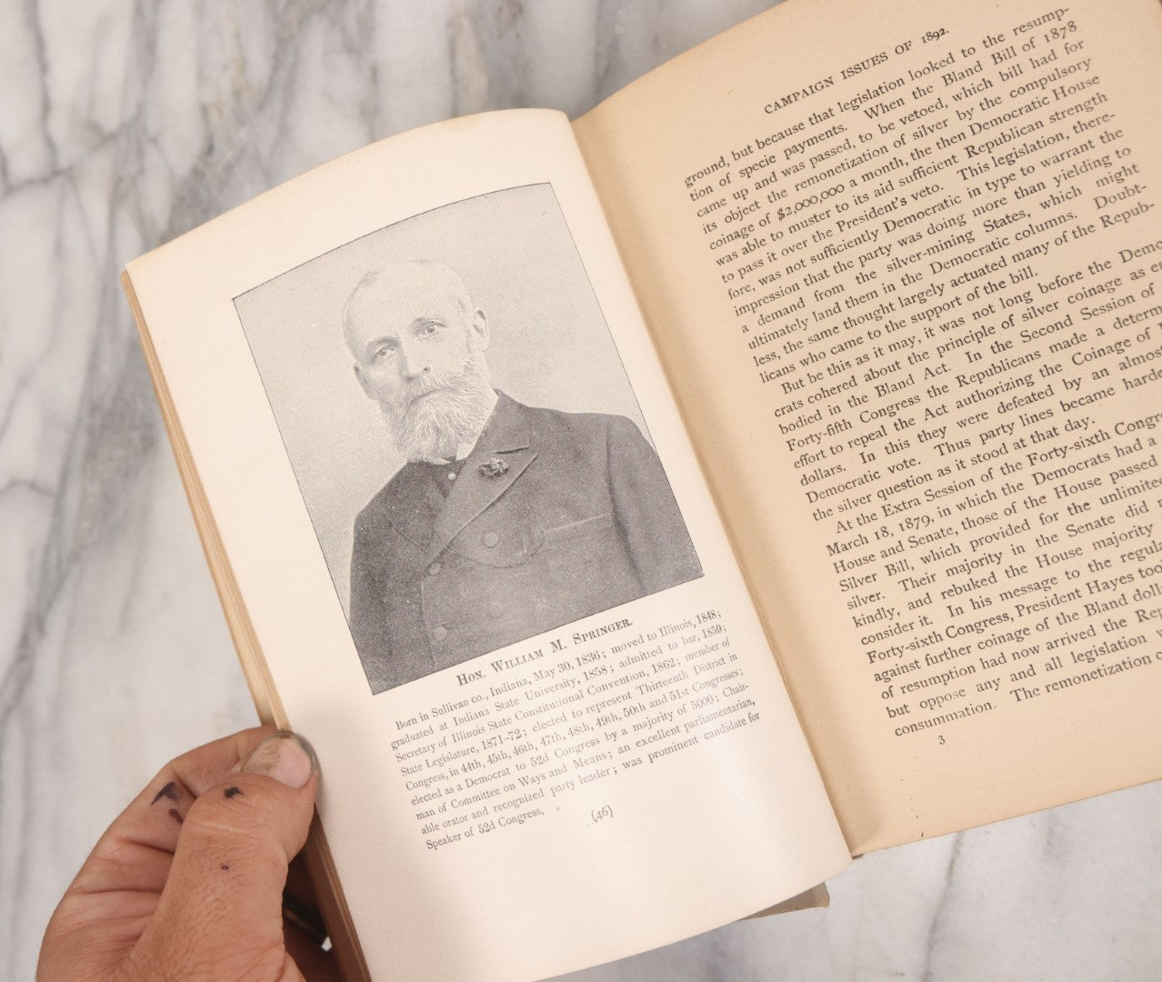 Lot 066 - "Men And Issues Of '92, A Grand National Portrait Gallery Containing Photographs Of Leading Men Of All Parties" Antique Book By James P. Boyd Covering The Candidates And Issues Of The U.S. Presidential Election, 1892, Publishers Union