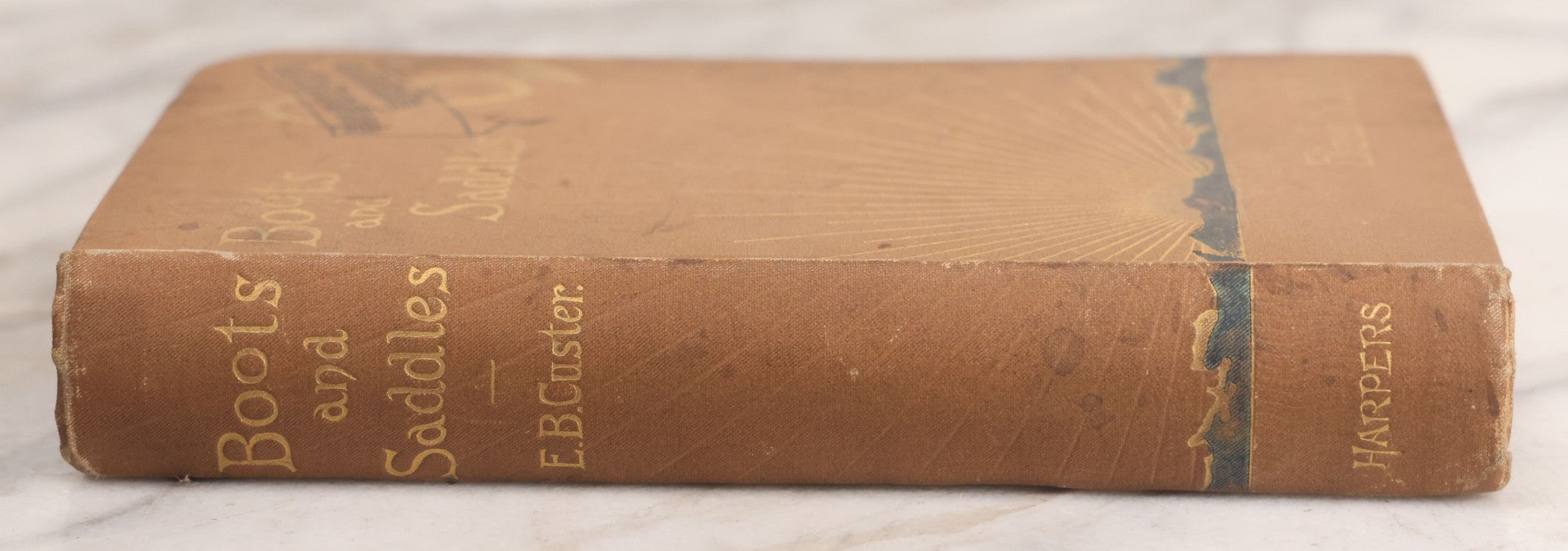 Lot 068 - "Boots And Saddles, Or Life In Dakota With General Custer" Antique Book By Elizabeth B. Custer, Widow Of General George Armstrong Custer, With Portrait And Map, Harper & Brothers, Publishers, New York, 1885