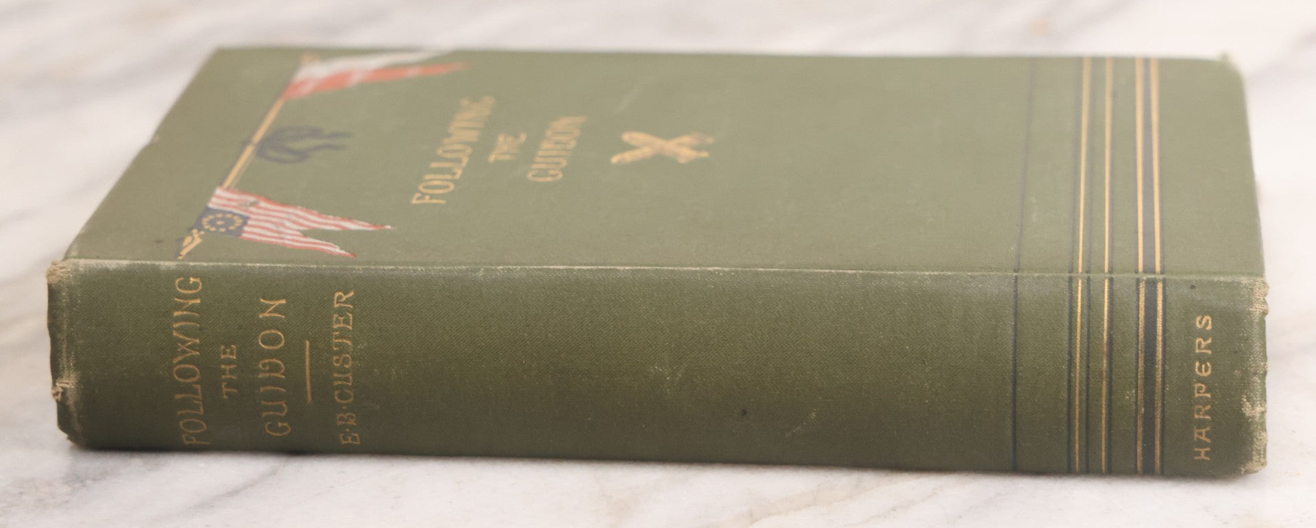 Lot 069 - "Following The Guidon" Antique Book By Elizabeth B. Custer, Widow Of General George Armstrong Custer, Covering The Washita Campaign Illustrated, Harper & Brothers, Publishers, New York, 1890