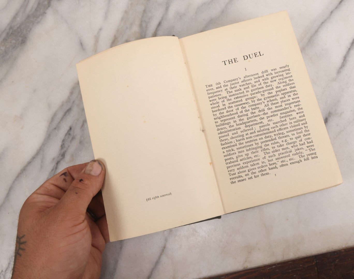 Lot 073 - "The Duel" Antique Novel By Aleksandr Kuprin, Critique Of Military Life In Imperial Russia, The Macmillan Company, Publisher, New York, 1905, First American Edition