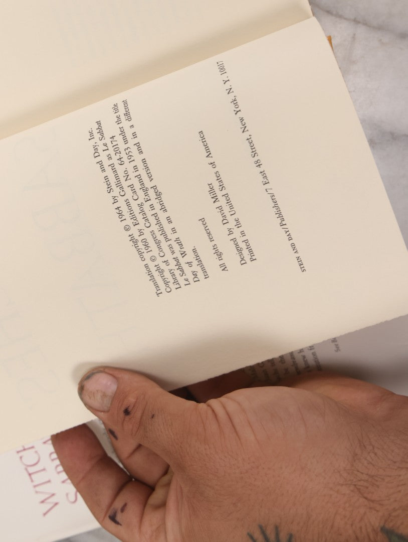 Lot 074 - "Witches' Sabbath, An Unexpurgated Autobiography" Vintage Book By Maurice Sachs, Translated From The French By Richard Howards, Stein And Day, Publishers, New York, 1964, First American Edition