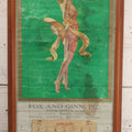 Lot 075 - Vintage Nude Woman Illustrated Pin-Up 1942 Calendar, "Daisy," Advertisement For Fox And Ginn, Inc. Motor Express Lines, Bangor, Maine, Printed By T.D.M. Co., Red Oak, Iowa, In Frame, 13-1/2" x 22-7/8"