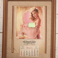 Lot 077 - Vintage Nude Woman Photo Pin-Up 1953 Calendar, "Beautiful Pearls," Advertisement For Joe's Bowling Alleys, Ware, Massachusetts, In Frame, 16" x 20"