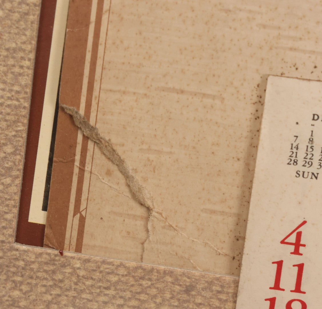 Lot 077 - Vintage Nude Woman Photo Pin-Up 1953 Calendar, "Beautiful Pearls," Advertisement For Joe's Bowling Alleys, Ware, Massachusetts, In Frame, 16" x 20"