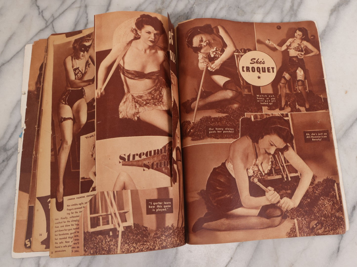 Lot 078 - Vintage Pin-Up Men's Magazine, "Eyeful: Gals, Gags, Giggles," Winter 1945-1946, Cover Illustrated By Billy Devorss