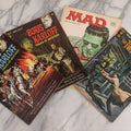 Lot 079 - Grouping Of Four Horror Themed Magazines Including Two Boris Karloff Tales Of Mystery Comic Books, Twilight Zone Comic Book, And Mad Magazine With Frankenstein's Monster Cover, All Published 1960s