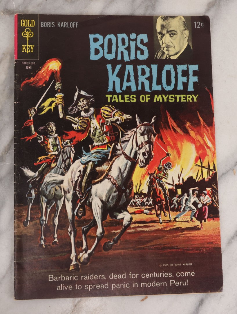 Lot 079 - Grouping Of Four Horror Themed Magazines Including Two Boris Karloff Tales Of Mystery Comic Books, Twilight Zone Comic Book, And Mad Magazine With Frankenstein's Monster Cover, All Published 1960s
