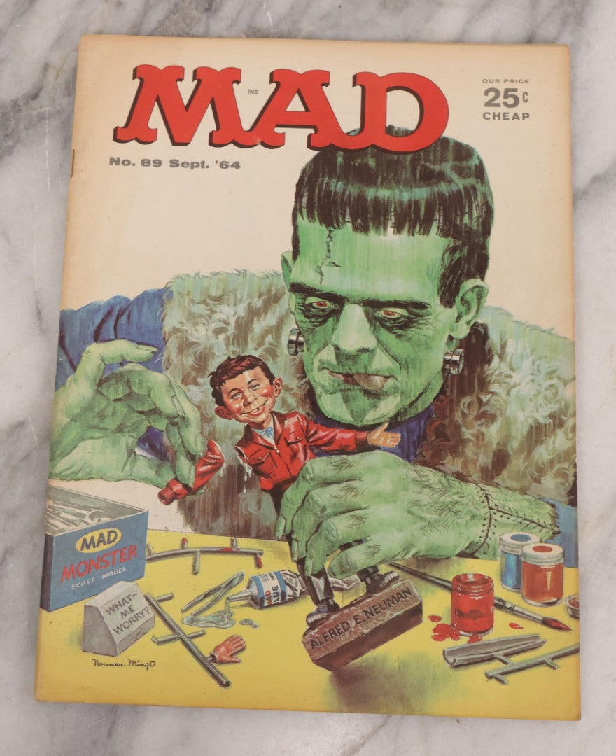 Lot 079 - Grouping Of Four Horror Themed Magazines Including Two Boris Karloff Tales Of Mystery Comic Books, Twilight Zone Comic Book, And Mad Magazine With Frankenstein's Monster Cover, All Published 1960s