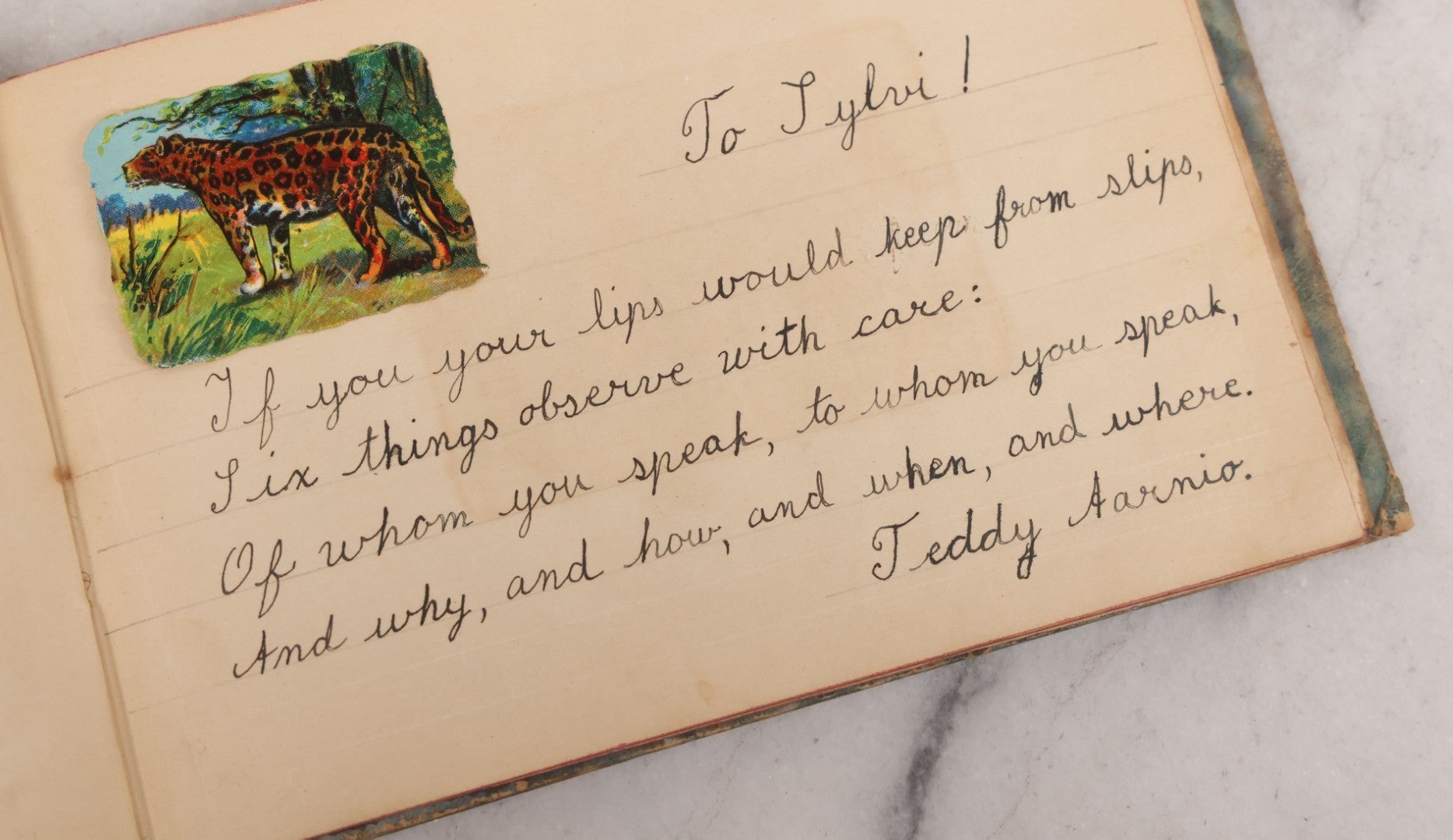 Lot 081 - Pair Of Vintage Finnish Ephemera Booklets Having Belonged To Sylvia "Sylvi" Sofia Suominen (1917 - 2010) Including Autograph And Scrapbook Album Given On Christmas 1936 In Helsinki, Finland And "Song And Story" Homework School Notebook