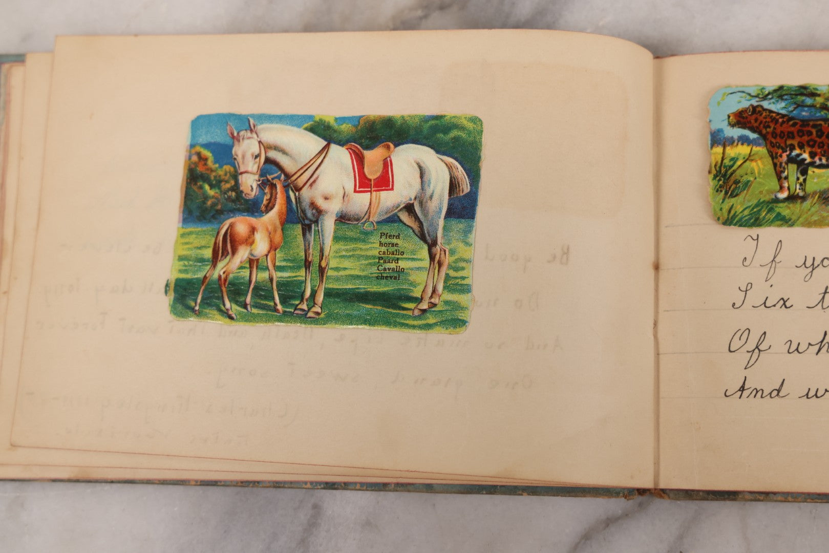 Lot 081 - Pair Of Vintage Finnish Ephemera Booklets Having Belonged To Sylvia "Sylvi" Sofia Suominen (1917 - 2010) Including Autograph And Scrapbook Album Given On Christmas 1936 In Helsinki, Finland And "Song And Story" Homework School Notebook