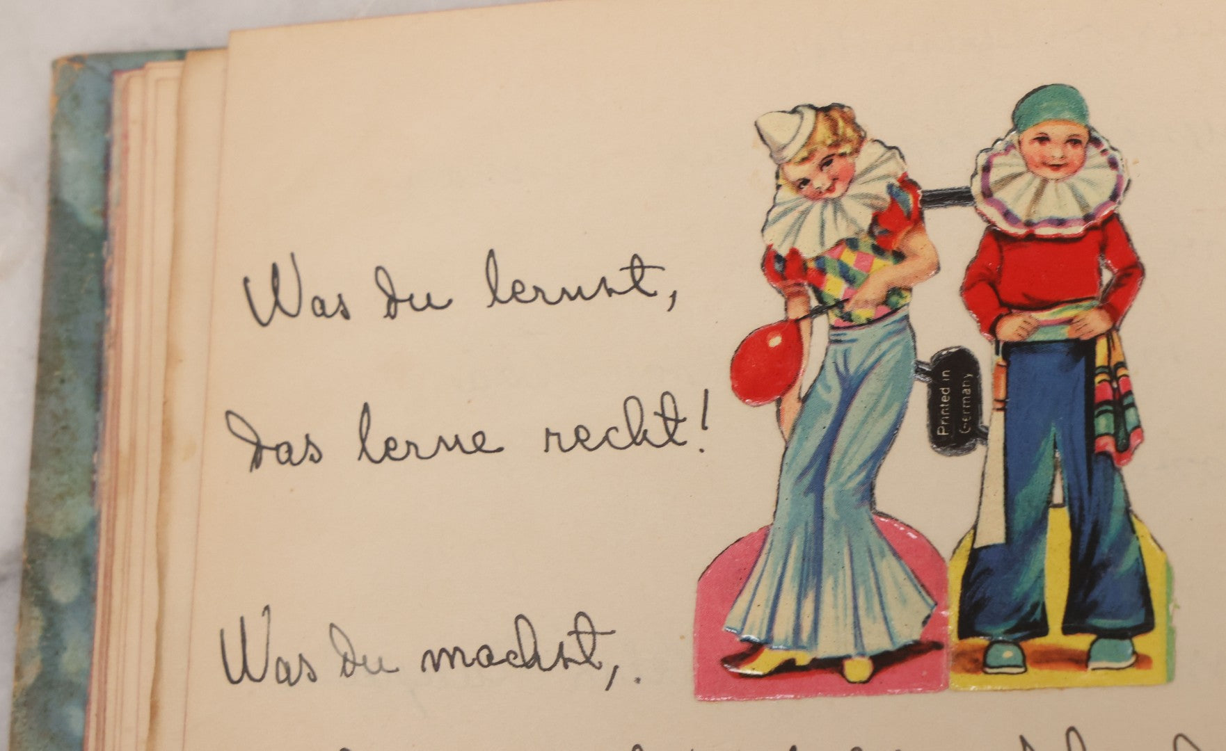 Lot 081 - Pair Of Vintage Finnish Ephemera Booklets Having Belonged To Sylvia "Sylvi" Sofia Suominen (1917 - 2010) Including Autograph And Scrapbook Album Given On Christmas 1936 In Helsinki, Finland And "Song And Story" Homework School Notebook