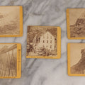 Lot 084 - Grouping Of Four (And A Half) Antique Stereoview Stereocards With Photos Of Landmarks In The White Mountains, New Hampshire, Including The Old Man Of The Mountain, Tip Top House & Jacob's Ladder, Mt. Washington, And Frankenstein & Trestle Train