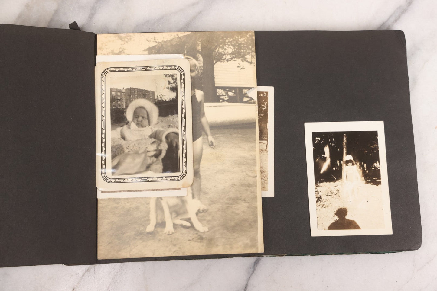 Lot 086 - Pair Of Rough Condition Vintage Snapshot Photo Albums With Dozens Of Photos Including Many Taken On And Around Heinz Pier, Atlantic City, New Jersey, And Other Lakes And Beaches In Upstate, New York