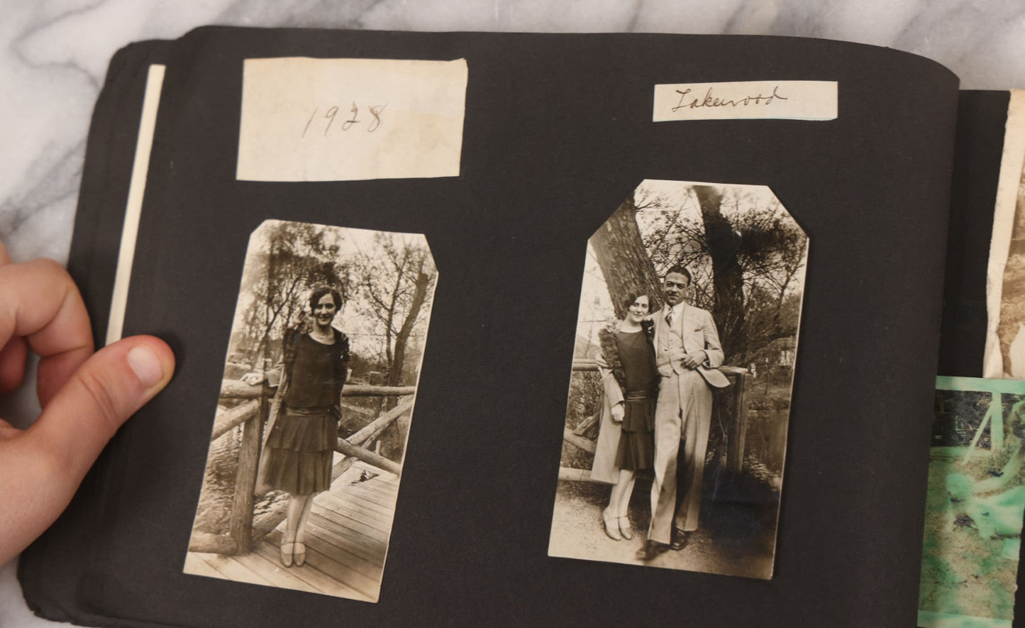 Lot 086 - Pair Of Rough Condition Vintage Snapshot Photo Albums With Dozens Of Photos Including Many Taken On And Around Heinz Pier, Atlantic City, New Jersey, And Other Lakes And Beaches In Upstate, New York